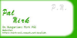 pal mirk business card